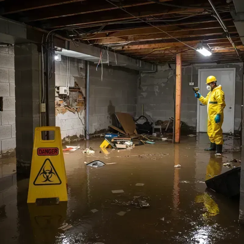 Flooded Basement Electrical Hazard in White Haven, PA Property